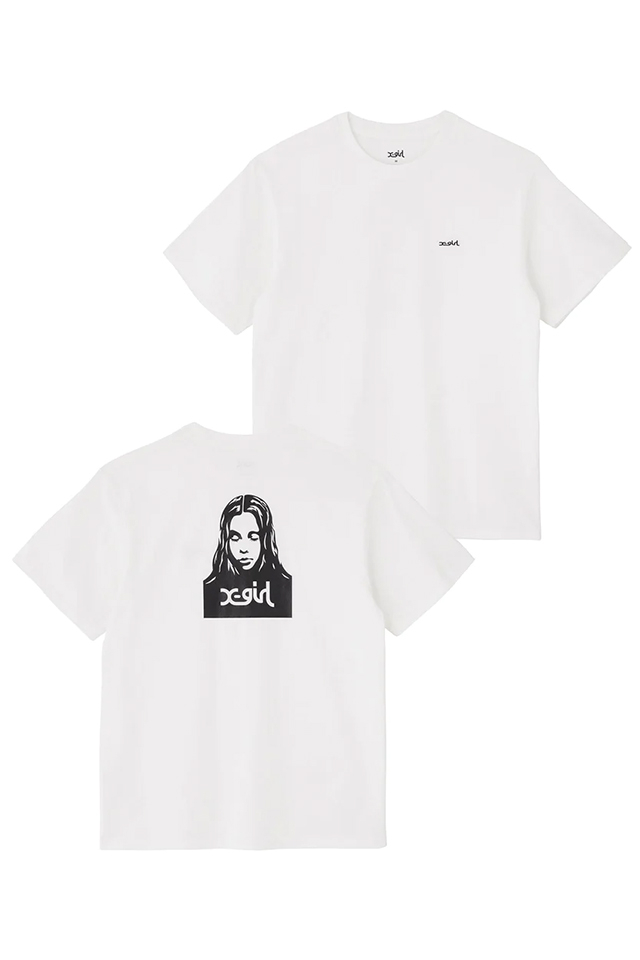 X-girl エックスガール 105233011020 FACE S/S TEE X-girl Tシャツ WHITE 正規通販 レディース