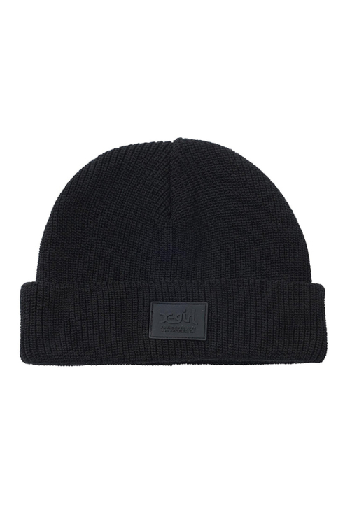 X-girl エックスガール 105232051007 RUBBER PATCH KNIT CAP X-girl ニットキャップ BLACK 正規通販 レディース