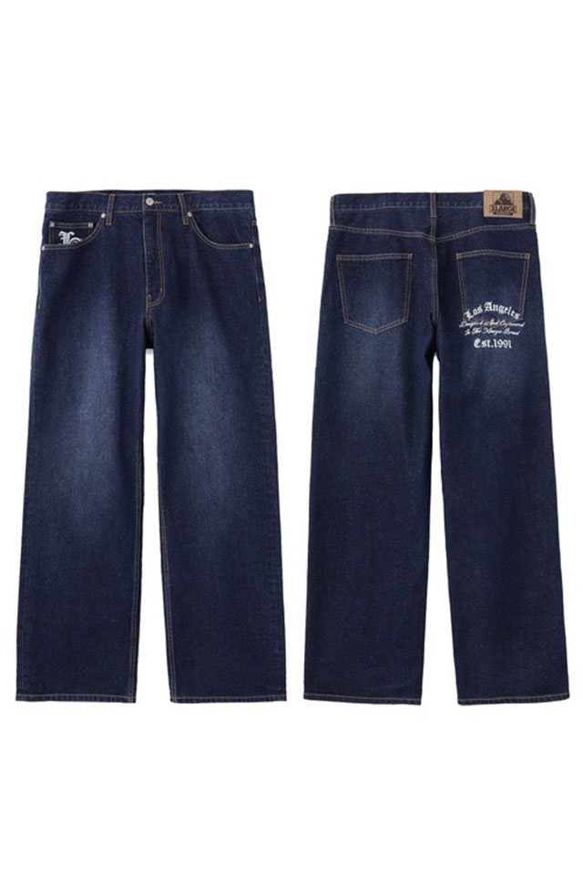 XLARGE エクストララージ 101264031004 OLD ENGLISH DENIM PANTS デニムパンツ INDIGO 正規通販 メンズ レディース