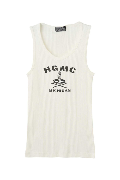 HYSTERIC GLAMOUR ヒステリックグラマー 02261CR04 HGMC タンクトップ WHITE 正規通販 メンズ