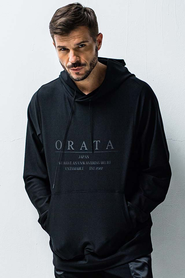 ORATA オラータ OR1-C-003 pullover hoodie プルオーバーパーカー BLACK 正規通販 メンズ