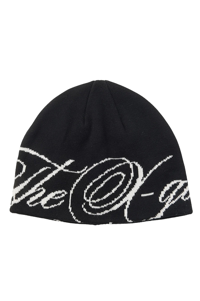 X-girl エックスガール 105263051009 THE X-GIRL SCRIPT LOGO JACQUARD BEANIE ビーニー BLACK 正規通販 レディース