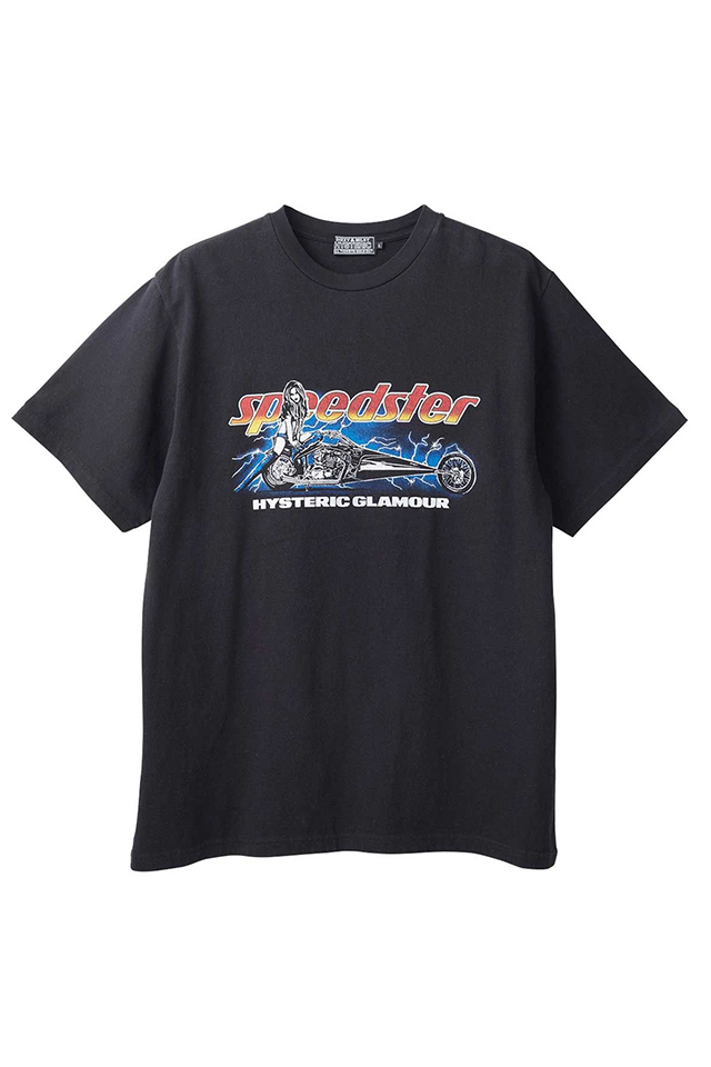 HYSTERIC GLAMOUR ヒステリックグラマー 02263CT06 SPEEDSTER HEAVY METAL Tシャツ BLACK 正規通販 メンズ