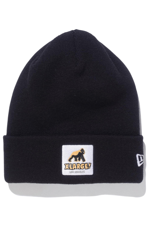 XLARGE エクストララージ 101231051001 XLARGE×NEWERA WALKING APE CUFF BEANIE XLARGE コラボビーニー BLACK 正規通販 メンズ レディース 限定アイテム