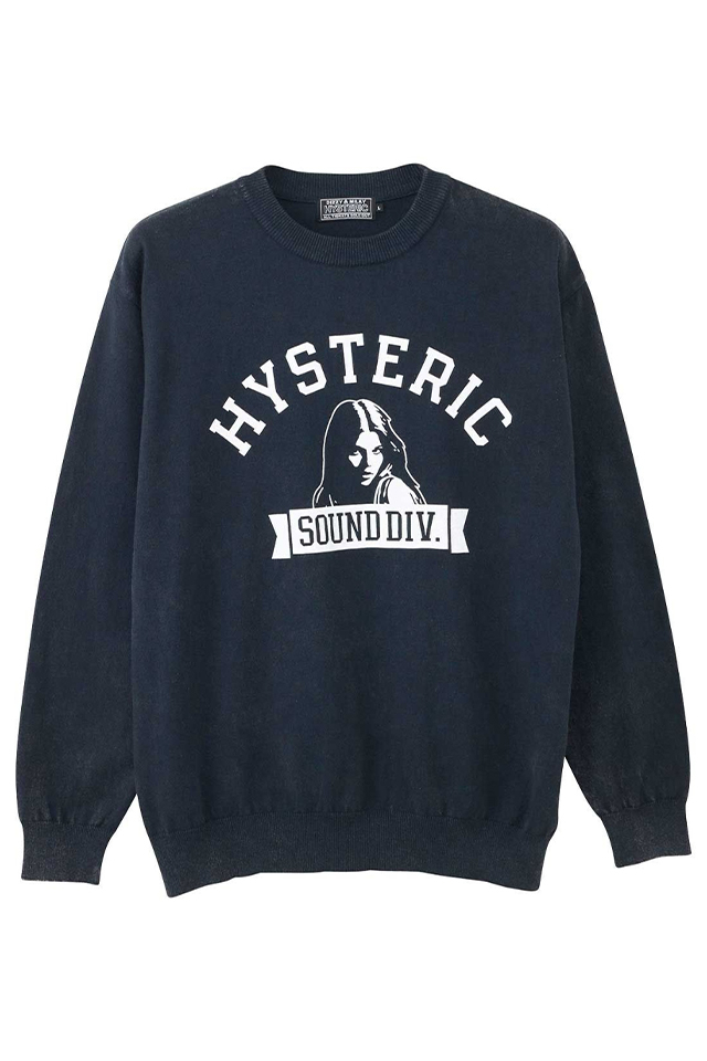 HYSTERIC GLAMOUR ヒステリックグラマー 02233NS03 SOUND DIVISION セーター BLACK 正規通販 メンズ