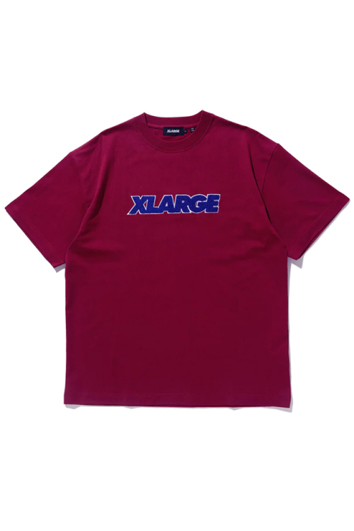 XLARGE エクストララージ 101232011023 CHENILLE STANDARD LOGO S/S TEE XLARGE Tシャツ BURGUNDY 正規通販 メンズ レディース