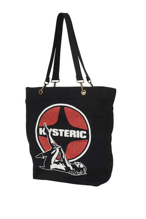 HYSTERIC GLAMOUR ヒステリックグラマー 02263QB02 LEISURE WOMAN トートバッグ BLACK 正規通販 メンズ レディース