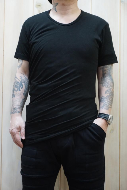 【40%OFF】JULIUS ユリウス 777CUM24 Drape Short Sleeve T-Shirts ドレープショートスリーブTシャツ BLACK 正規通販 メンズ