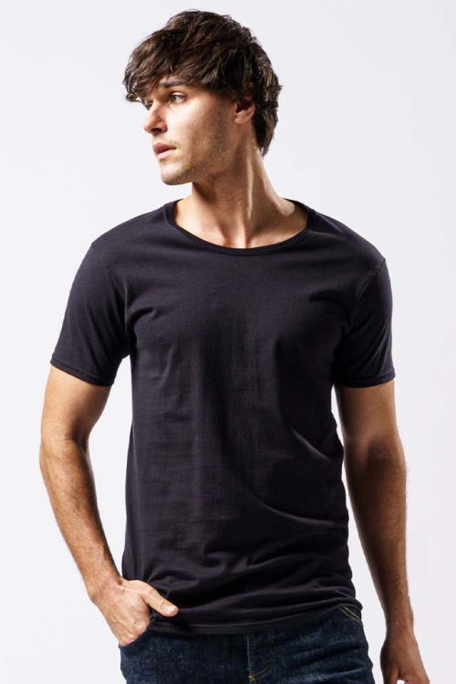wjk 7869 js01b basic crew-neck S/S ベーシッククルーネックTシャツ BLACK 正規通販 メンズ