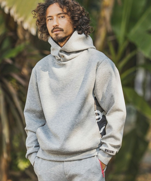 felkod フィルコッド F22H210 Camo Switch Cardboard Knit Parka パーカー TOP GRAY × MONOCAMO 正規通販 メンズ