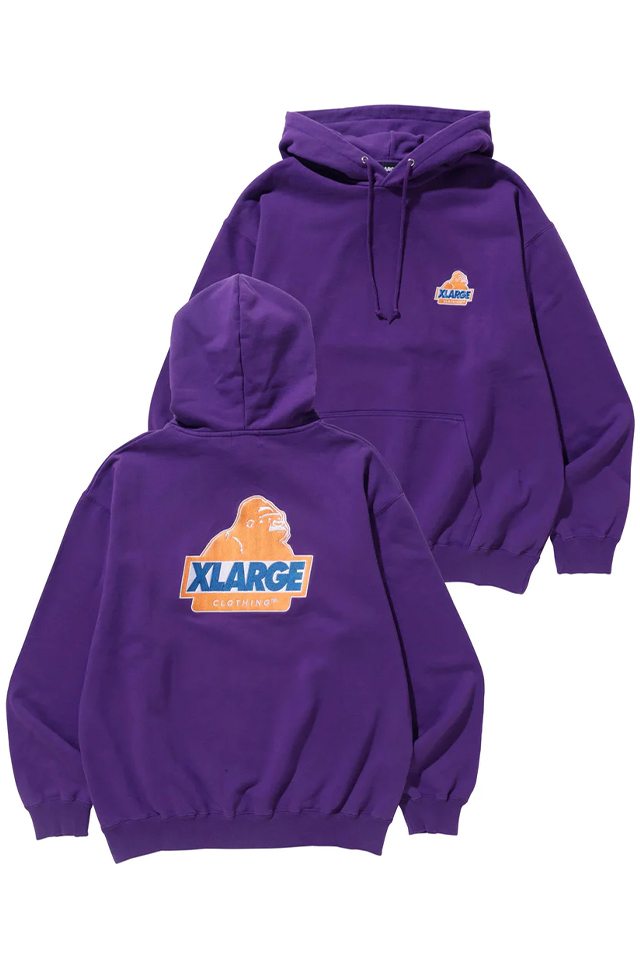 XLARGE エクストララージ 101231012012 SLANTED OG PULLOVER HOODED SWEAT XLARGE パーカー PURPLE 正規通販 メンズ レディース