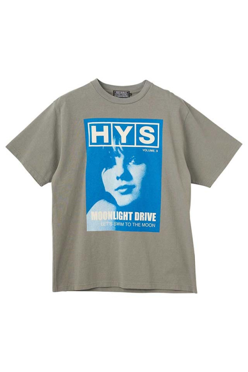 HYSTERIC GLAMOUR ヒステリックグラマー 02261CT03 MOONLIGHT DRIVE Tシャツ KHAKI 正規通販 メンズ