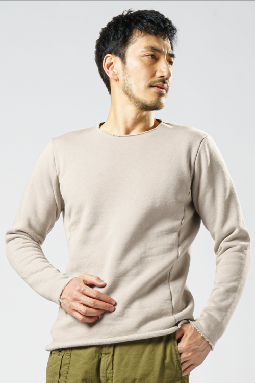 wjk 7980 cj49c heavy weight crew neck (brushed lining) バックボアクルーネックカットソー ICE GRAY 正規通販 メンズ 2023年