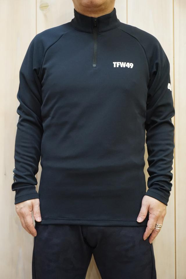 TFW49 T102220009 HALF ZIP LS ハーフ ジップ ロングスリーブ BLACK 正規通販 メンズ ゴルフ 正規通販 メンズ ゴルフ