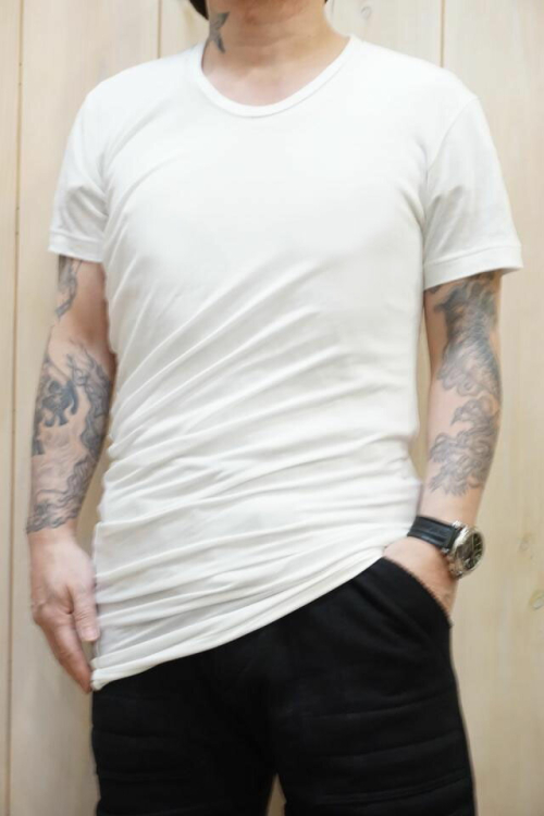 【40%OFF】JULIUS ユリウス 777CUM24 Drape Short Sleeve T-Shirts ドレープショートスリーブTシャツ OFF WHITE 正規通販 メンズ
