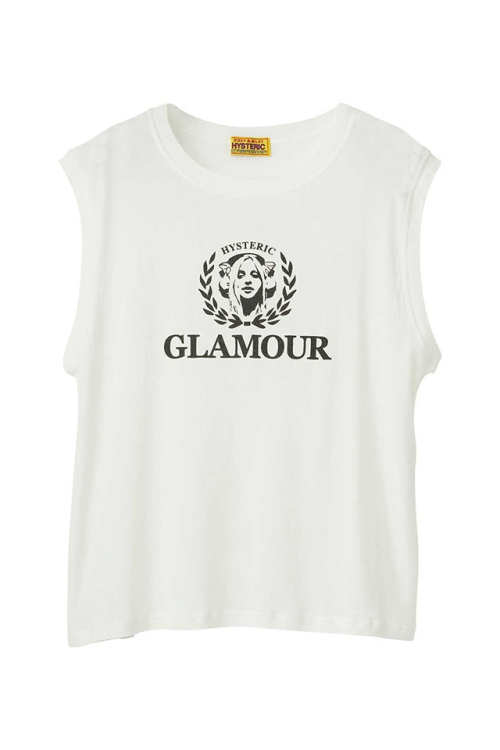 HYSTERIC GLAMOUR ヒステリックグラマー 01261CR01 HG MUSIC ACADEMY ノースリーブ WHITE 正規通販 レディース