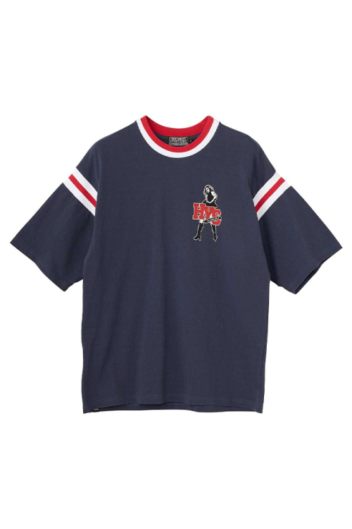 HYSTERIC GLAMOUR ヒステリックグラマー 02261CT09 HYSTERIC SERVICE Tシャツ NAVY 正規通販 メンズ
