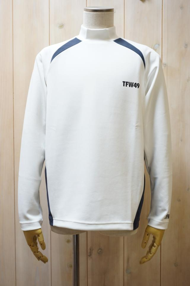TFW49 ティーエフダブリューフォーティーナイン T102520022 SIDE PANEL LONG SLEEVE MOCKNECK サイドパネルモックネックロングスリーブTシャツ WHITE 正規通販 メンズ ゴルフ