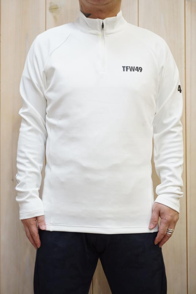 TFW49 T102220009 HALF ZIP LS ハーフ ジップ ロングスリーブ WHITE 正規通販 メンズ ゴルフ 正規通販 メンズ ゴルフ