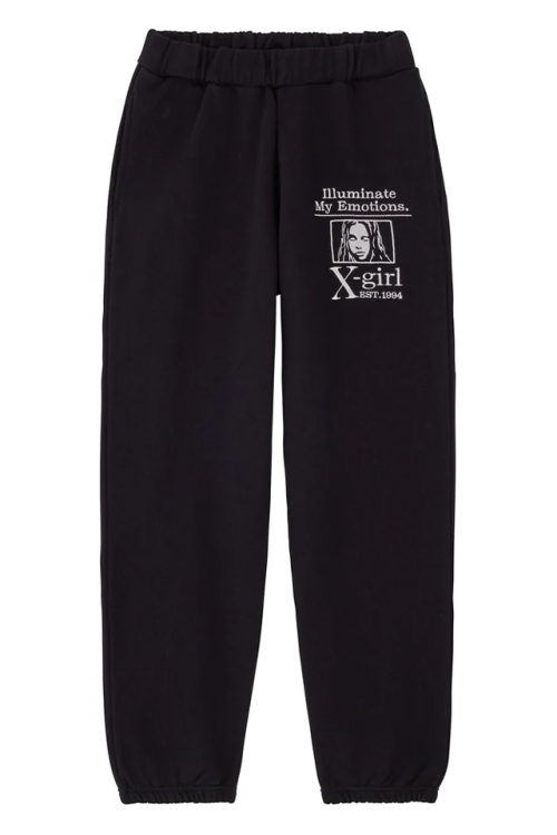 X-girl エックスガール 105233031020 MY EMOTIONS SWEAT PANTS X-girl スウェットパンツ BLACK 正規通販 レディース