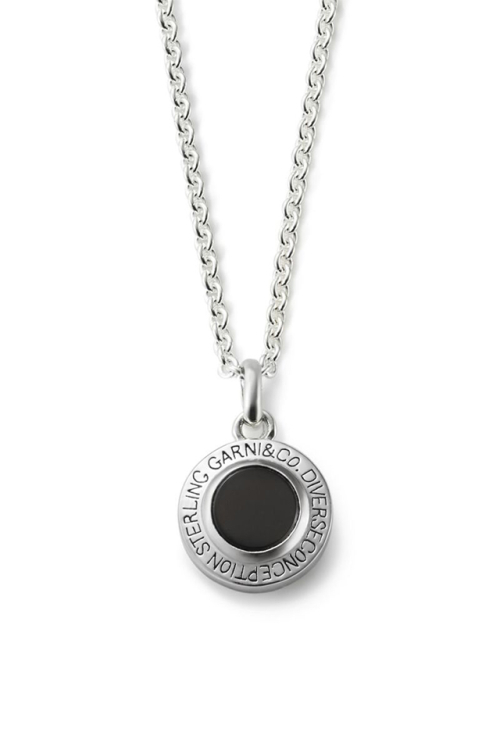 GARNI ガルニ GN22027 Round Stone Pendant - L ラウンドストーンペンダント- L BLACK 正規通販 メンズ レディース