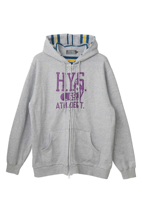 HYSTERIC GLAMOUR ヒステリックグラマー 02263CF04 H.Y.S.ATHLETIC パーカー TOP GRAY 正規通販 メンズ