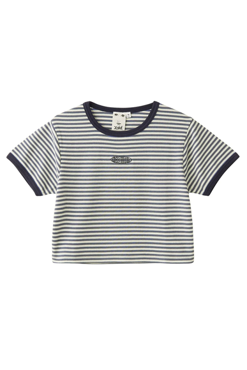 X-girl エックスガール 105252013027 OUTLINE OVAL LOGO S/S TOP クロップドTシャツ MULTI 正規通販 レディース