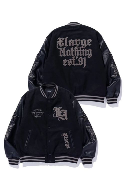 XLARGE エクストララージ 101254021004 VARSITY JACKET スタジャン BLACK 正規通販 メンズ レディース