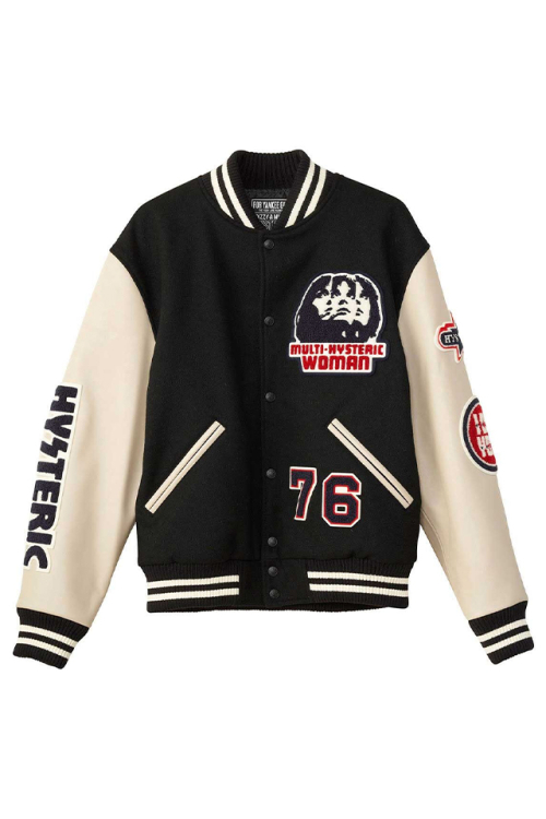 HYSTERIC GLAMOUR ヒステリックグラマー 02253AB04 SPEAK NO EVILワッペン スタジャン BLACK 正規通販 メンズ