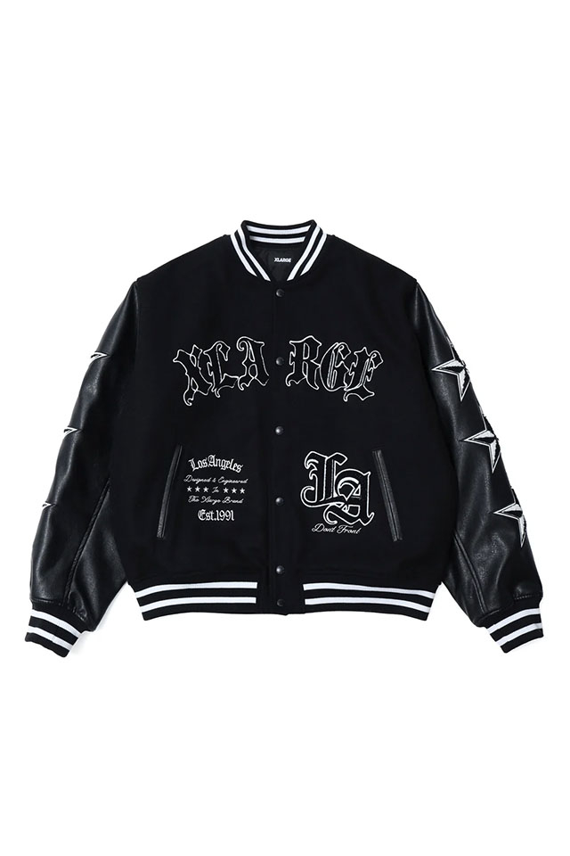 XLARGE エクストララージ 101264021004 VARSITY JACKET スタジャン BLACK 正規通販 メンズ レディース