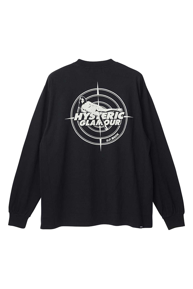HYSTERIC GLAMOUR ヒステリックグラマー 02263CL03 SI-FI MUSIK 2 Tシャツ BLACK 正規通販 メンズ