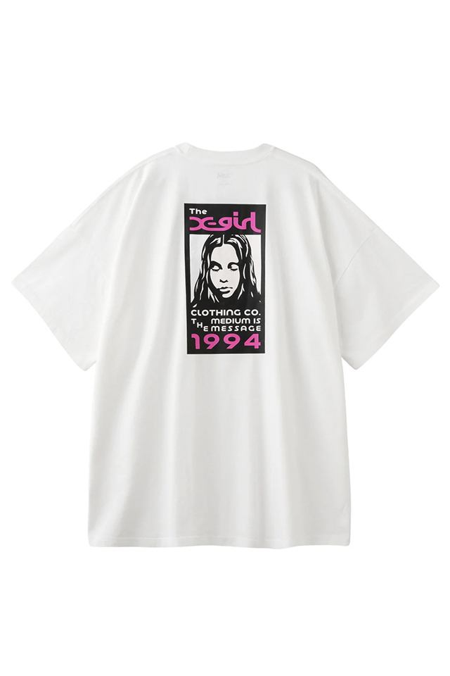 X-girl エックスガール 105252041008 BOX LOGO AND FACE S/S BIG TEE DRESS Tシャツワンピース WHITE 正規通販 レディース
