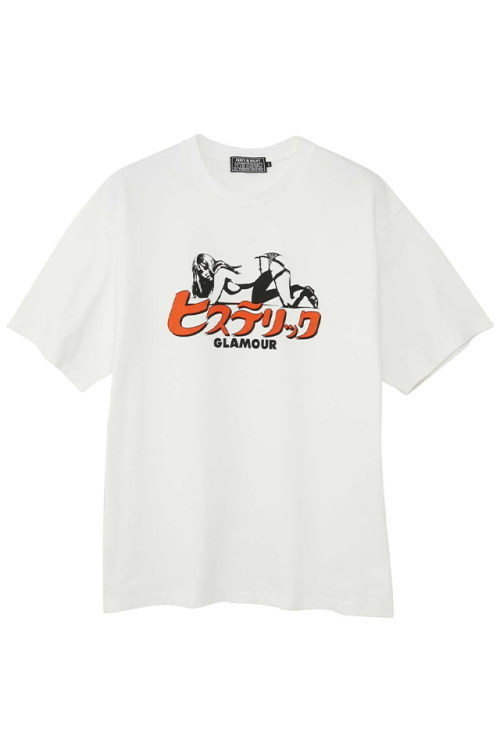 HYSTERIC GLAMOUR ヒステリックグラマー 02231CT08 ヒステリックコミック Tシャツ WHITE 正規通販 メンズ