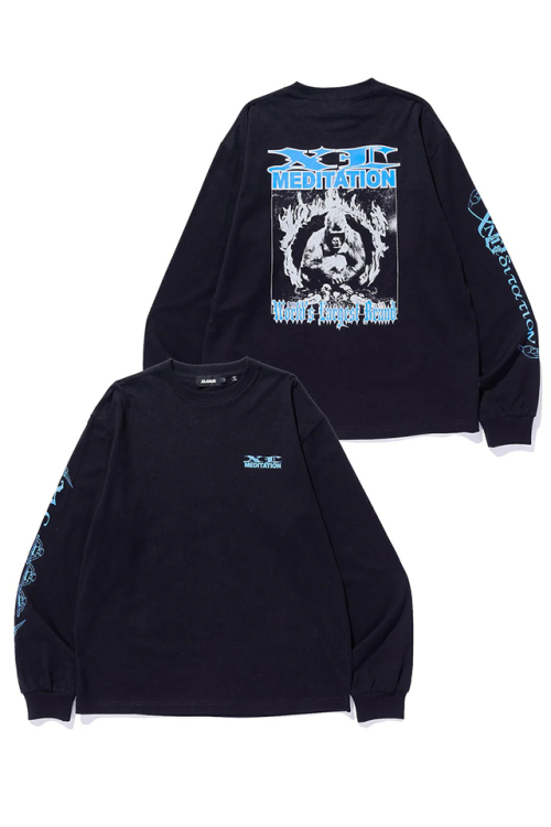 XLARGE エクストララージ 101261011015 XL MEDITATION L/S TEE ロングスリーブTシャツ BLACK 正規通販 メンズ レディース