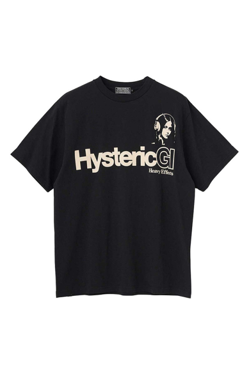 HYSTERIC GLAMOUR ヒステリックグラマー 02261CT06 HEAVY EFFECTS Tシャツ BLACK 正規通販 メンズ