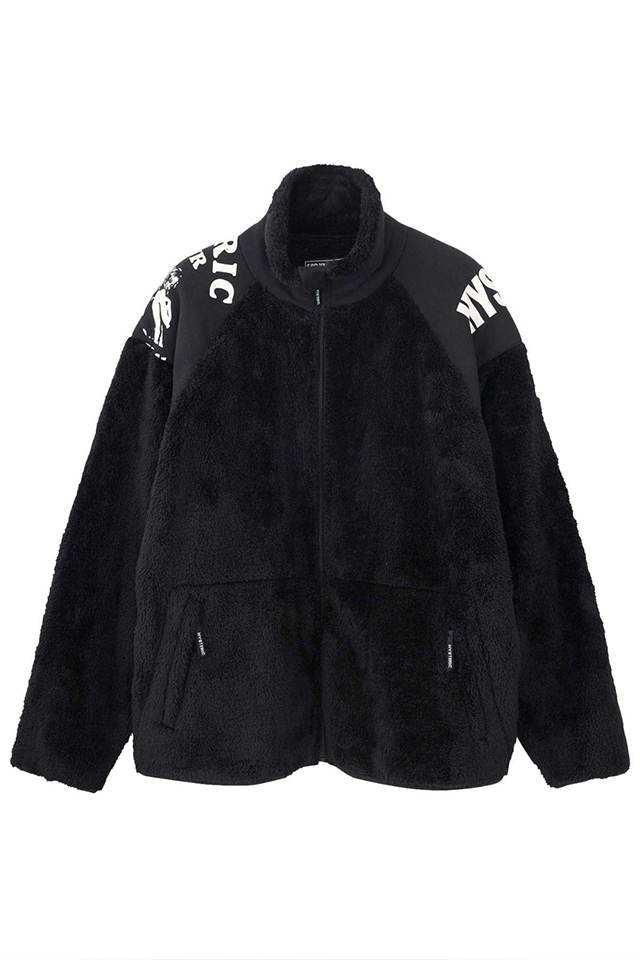 HYSTERIC GLAMOUR ヒステリックグラマー 02233CJ01 HYS SCRATCH スタンドカラージャケット BLACK 正規通販 メンズ