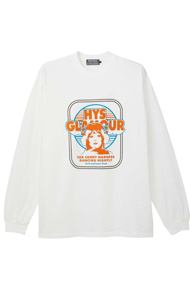 HYSTERIC GLAMOUR ヒステリックグラマー 02241CL04 EAR CANDY Tシャツ WHITE 正規通販 メンズ