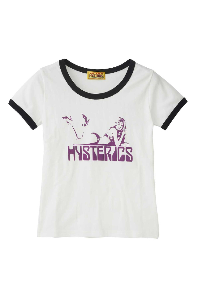 HYSTERIC GLAMOUR ヒステリックグラマー 01253CT02 WOMAN SCORPION チビTシャツ WHITE 正規通販 レディース