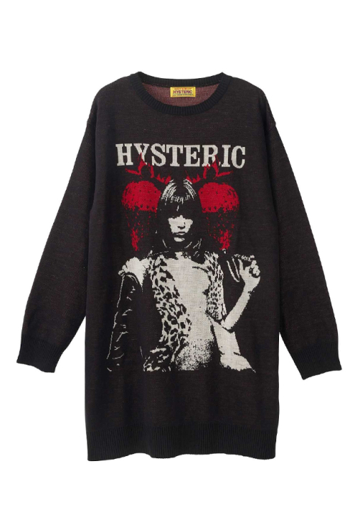 HYSTERIC GLAMOUR ヒステリックグラマー 01253NO01 EP BERRY HYSジャカード ワンピース BLACK 正規通販 レディース