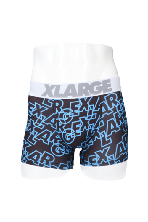 XLARGE エクストララージ 70056000 ボクサーパンツ 文字ロゴ総柄 BLUE 正規通販 メンズ
