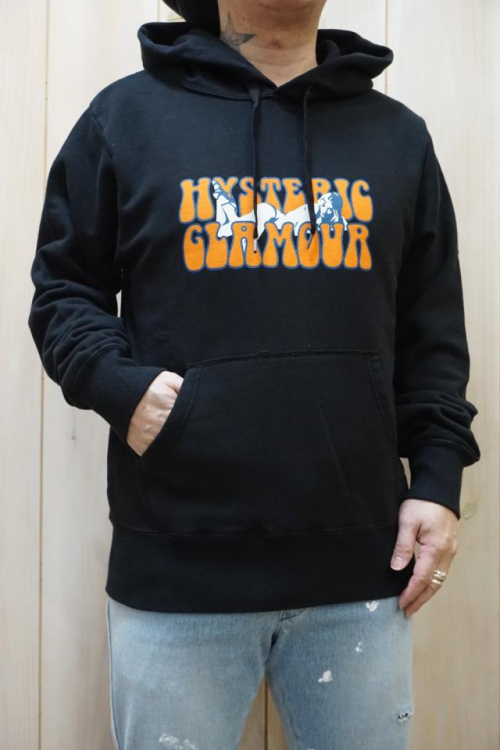 HYSTERIC GLAMOUR ヒステリックグラマー 02221CF03 JERRY LOGO ROOM パーカー BLACK 正規通販 メンズ