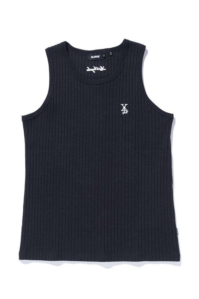 XLARGE エクストララージ 101262013009 DROP NEEDLE RIB TANK TOP タンクトップ BLACK 正規通販 メンズ レディース