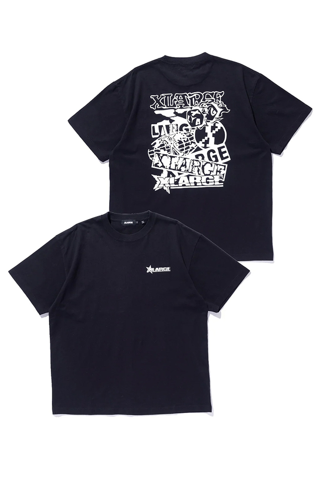 XLARGE エクストララージ 101261011024 COMPILATION LOGO S/S TEE Tシャツ BLACK 正規通販 メンズ レディース