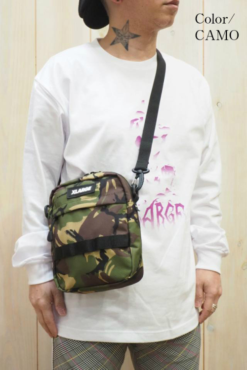 メンズ XLARGE エクストララージ 101211053002 MILITARY SHOULDER BAG ミリタリーショルダーバッグ 正規通販