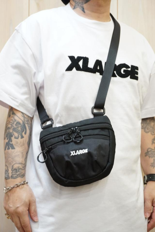 XLARGE エクストララージ 101222053003 FUNCTIONAL SHOULDER MINI BAG XLARGE ショルダーミニバッグ BLACK 正規通販 メンズ レディース