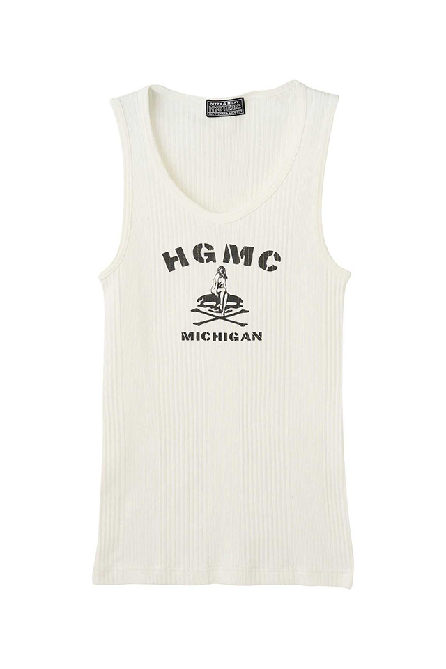 HYSTERIC GLAMOUR ヒステリックグラマー 02261CR04 HGMC タンクトップ WHITE 正規通販 メンズ