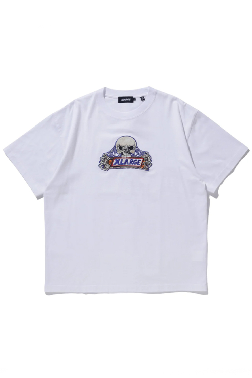 XLARGE エクストララージ 101242011019 SKULL LOGO S/S TEE Tシャツ WHITE 正規通販 メンズ レディース