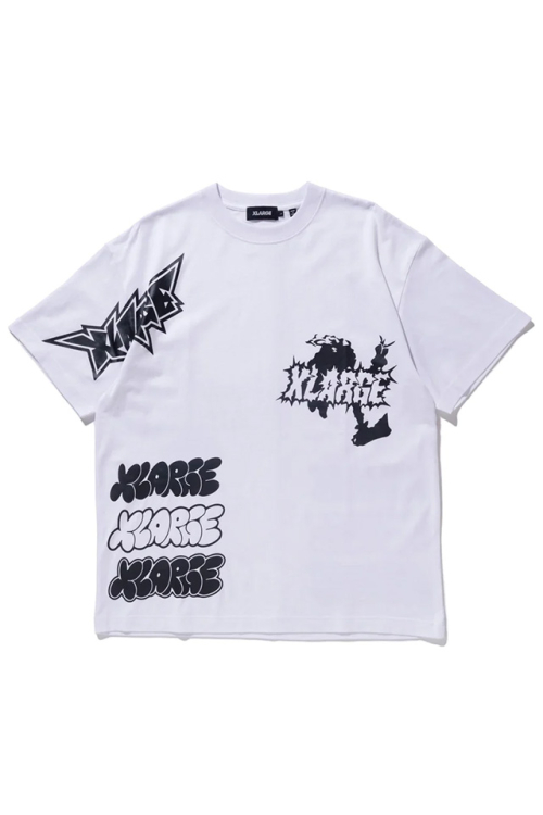 XLARGE エクストララージ 101232011012 RANDOM PRINT S/S TEE XLARGE Tシャツ WHITE 正規通販 メンズ レディース