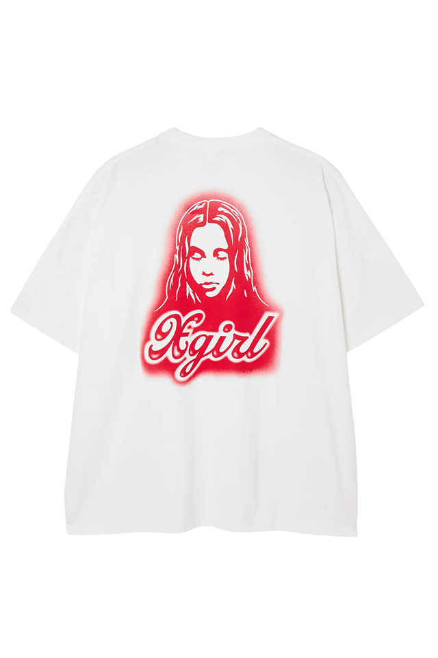 X-girl エックスガール 105262041011 SPRAY FACE S/S BIG TEE DRESS Tシャツワンピース WHITE 正規通販 レディース
