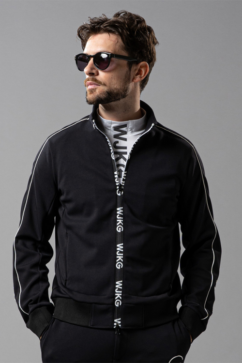 WJKG gf203b zip up blouson ジップアップブルゾン BLACK × WHITE 正規通販 メンズ ゴルフ